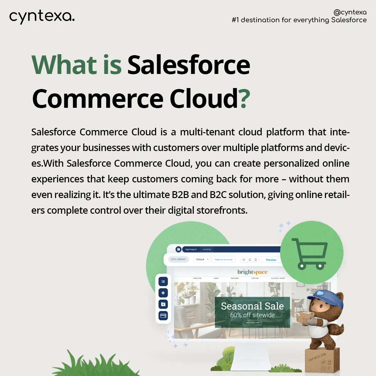 cyntexa's tweet image. Explore expert tips, step-by-step guidance, and invaluable insights to master every aspect of your Salesforce Commerce Cloud implementation. 
buff.ly/3p6pKjQ 

#SalesforceCommerceCloud #EcommerceSuccess #ImplementationGuide  #salesforcepartners #salesforceimplementation
