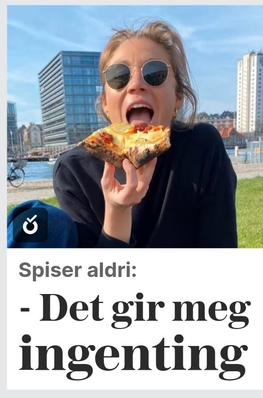 Hun bare slikker på maten da eller? Høres sunt ut.