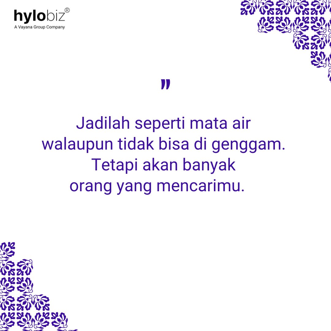ViccasOfficial's tweet photo. Be like a spring even though you can't hold it in your hand
But there will be many people who are looking for you
#quotes #pengalasan #dorongan #motivasi #niat #Senin #thoughtoftheday #monday #kutipan #mengutip #memberikan #konsultan #bekerja #kerja #jakarta #indonesia #penyalur https://t.co/cRbBAPFCvV