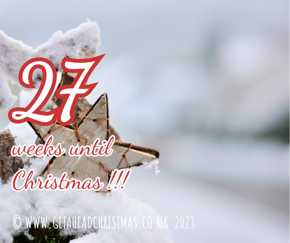 Christmas is 27 weeks today! That means 188 Days or 189 sleeps until Christmas #Christmas #getaheadchristmas #gettingexcited #Christmas2023 #ChristmasCountdown