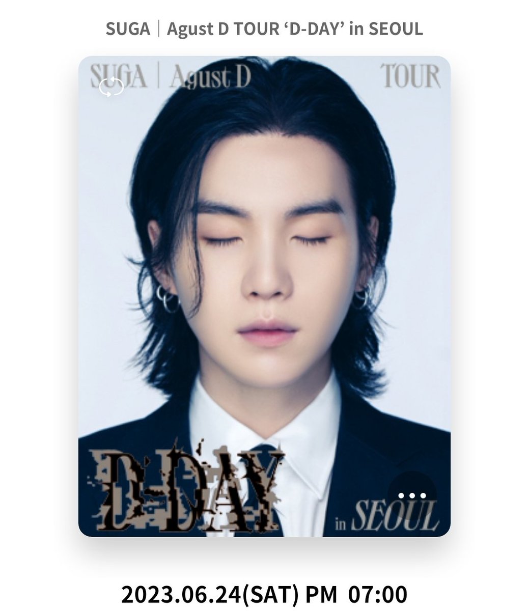 dew_is_'s tweet photo. 슬금슬금 돌아온
이제 여기에 내새끼 솔로콘서트를 첨가한 그런
티켓 확인하고 기절했다 이제 일어났다는 그런🥲
#AgustD #SUGA https://t.co/9nPKR5dy42