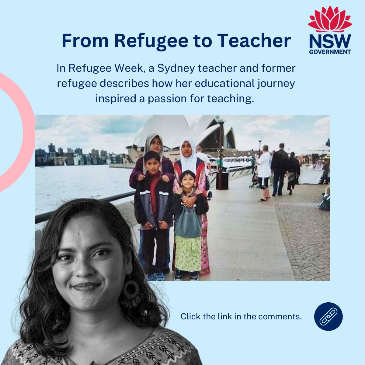 This year’s theme for Refugee Week is ‘Finding Freedom’.

There are 11,000 students in NSW public schools from refugee backgrounds – from more than 100 countries.

#RefugeeWeekAU #RefugeeWeek #FindingFreedom