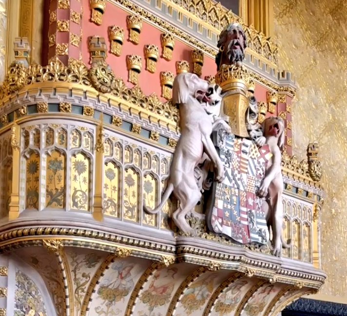 Detail of the #Fireplace, #Venetiandrawingroom. #CarltonTowers, #Yorkshire. #EWPugin. 1871-74.

@CarltonTowers
@TheHeraldrySoc
@Welcome2Yorks

#awnpugin #pugin #augustuspugin #gothicrevival #gothicrevivalfireplace #edwardwelbypugin #heraldry #gothicrevivaldecoration #design #art