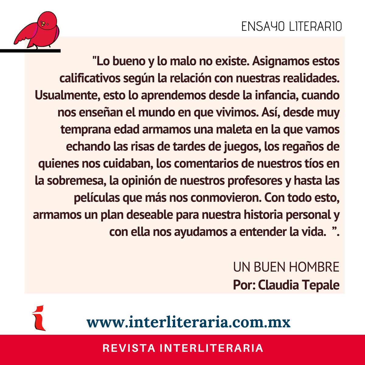 Sobre el Día del Padre: literario.interliteraria.com.mx/.../un-buen...
#ensayo #EnsayoLiterario