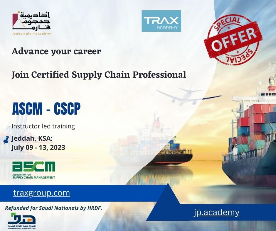 Admissions opens now for Certified Supply Chain Professionals (CSCP)
For registration:
forms.office.com/r/ubWPRE9TvS

#cscp #SupplyChain #hrdf #course #training #jeddah #Pharmaceutical #logistics #supplychainslogistics