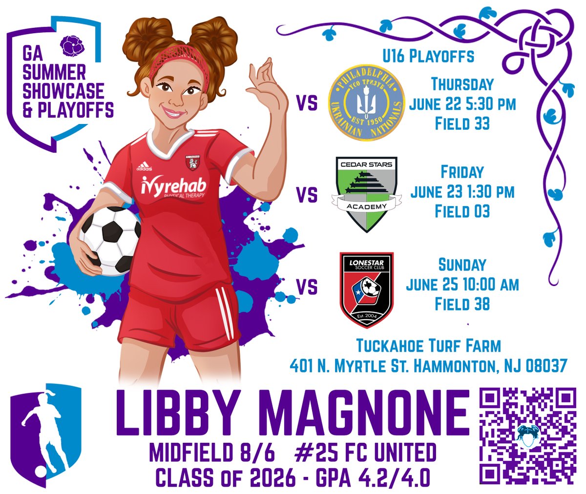 I can't wait to hit the field in New Jersey with @ChicagoFCUnited 2007GA at the @GAcademyLeague U16 Playoffs in just a few days! #GASummer #AimHigh #Classof2026 ❤️⚽️

@PrepSoccer @TopDrawerSoccer @TheSoccerWire @TopPreps @JREskilson @travismclark @grtorres @SeanMaslin…