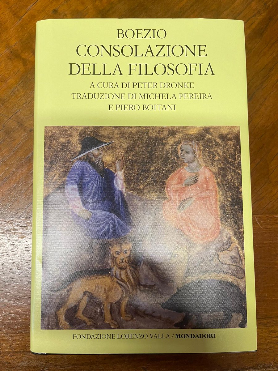 Il libro di oggi:            
📒 Boezio
Consolazione della filosofia. A cura di  Peter Dronke
#leggere #libridellacultura #19giugno #cultura #librodelgiorno