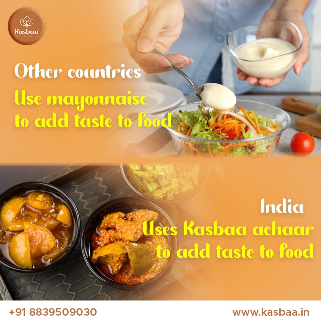 Choose your favorite Kasbaa Achaar to add taste to your food 😍 #indianfood #achar #mayonnaise #food #foreigncountries #foreignfood Visit - kasbaa.in Order NOW directly from +91 - 88395 09030