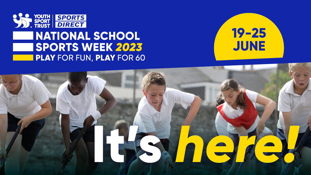 National School Sports Week is here! 🙌

📣 Don’t forget to share your activities this week using the hashtag #PledgeToPlay and #NSSW2023! 

Have fun and make sure to keep active for at least 60 minutes a day! #SportsSlam