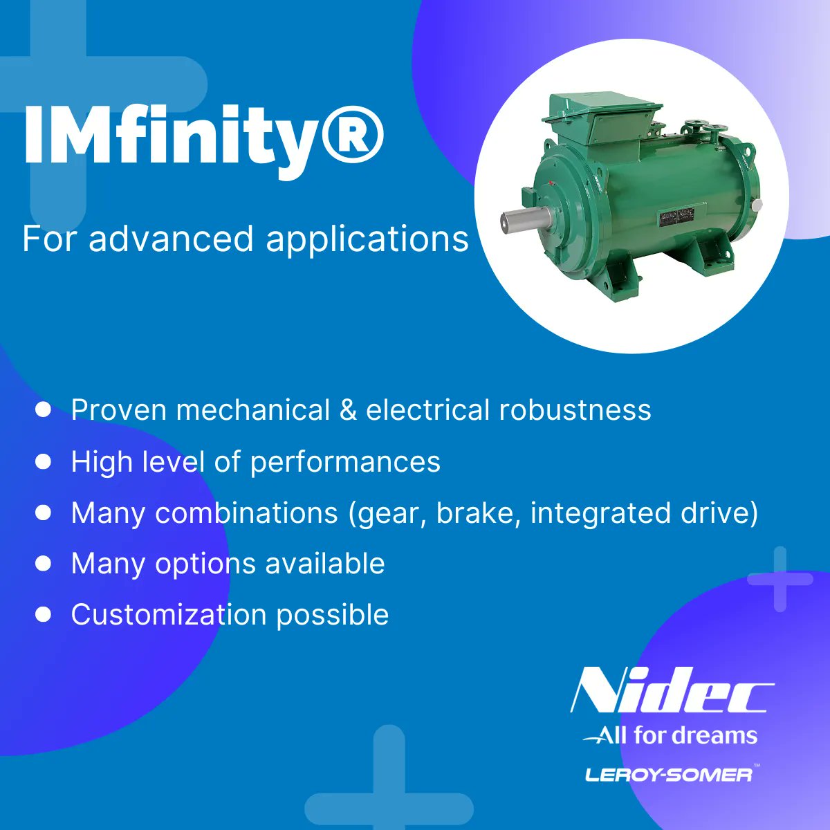 Leroy_Somer_en's tweet photo. [Motors &amp; Drives] IMfinity® for advanced applications.
Discover our IMfinity® range here 👉 https://t.co/o5TEP83qTT 
#Nidec #LeroySomer #ElectricMotor #IMfinity #EnergySavings https://t.co/OvEMgOQMvK