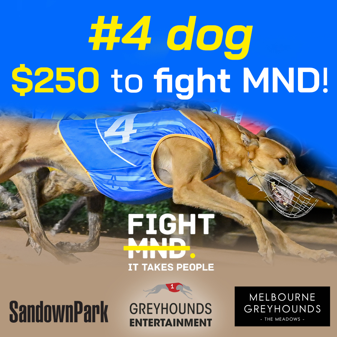 sandowndogs's tweet photo. This Thursday we'll be donating $250 for each winner wearing the 4 vest in support of @FightMND 

Same for @MelbourneGreys this Saturday - all donations to be matched by Greyhounds Entertainment!

Thursday's fields | https://t.co/XiNE2bu6B7 https://t.co/sSN3PUbAk8