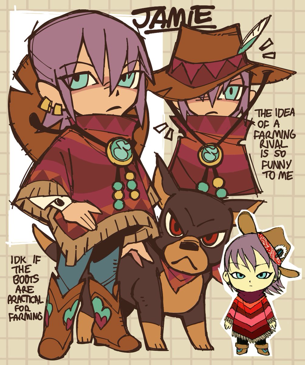 jamie redesign cause why not. they're from harvest moon if your wondering