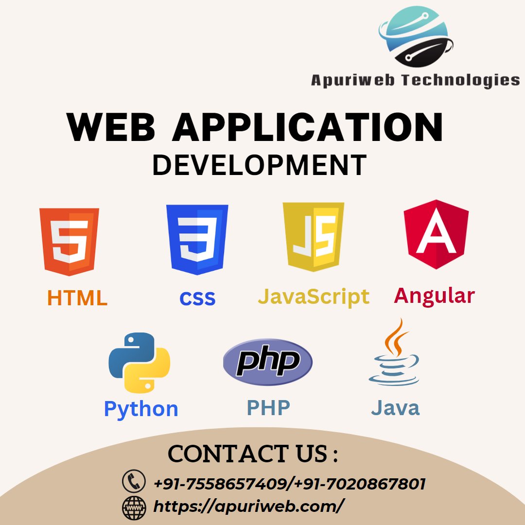 Apuriweb's tweet image. Web Application Development
advanced web application development.
java web application development.
python web application development.
#webdevelopment #webapplicationdevelopment #html
#css #javascript #angular #python #php #java #fullstackdeveloper