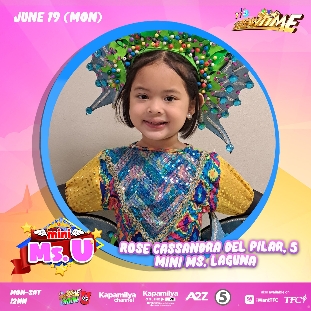 itsShowtimeNa's tweet image. 👑 CUTIE-QUEEN #1 - Rose Cassandra del Pilar 

#MiniMsUonShowtime 
#MiniMsU 

Subscribe na sa youtube.com/@itsShowtimeNa
Follow us on Tiktok tiktok.com/@itsShowtimeNa