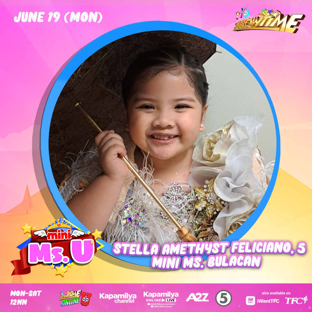 itsShowtimeNa's tweet image. 👑 CUTIE-QUEEN #2 - Stella Amethyst Feliciano  

#MiniMsUonShowtime 
#MiniMsU 

Subscribe na sa youtube.com/@itsShowtimeNa
Follow us on Tiktok tiktok.com/@itsShowtimeNa