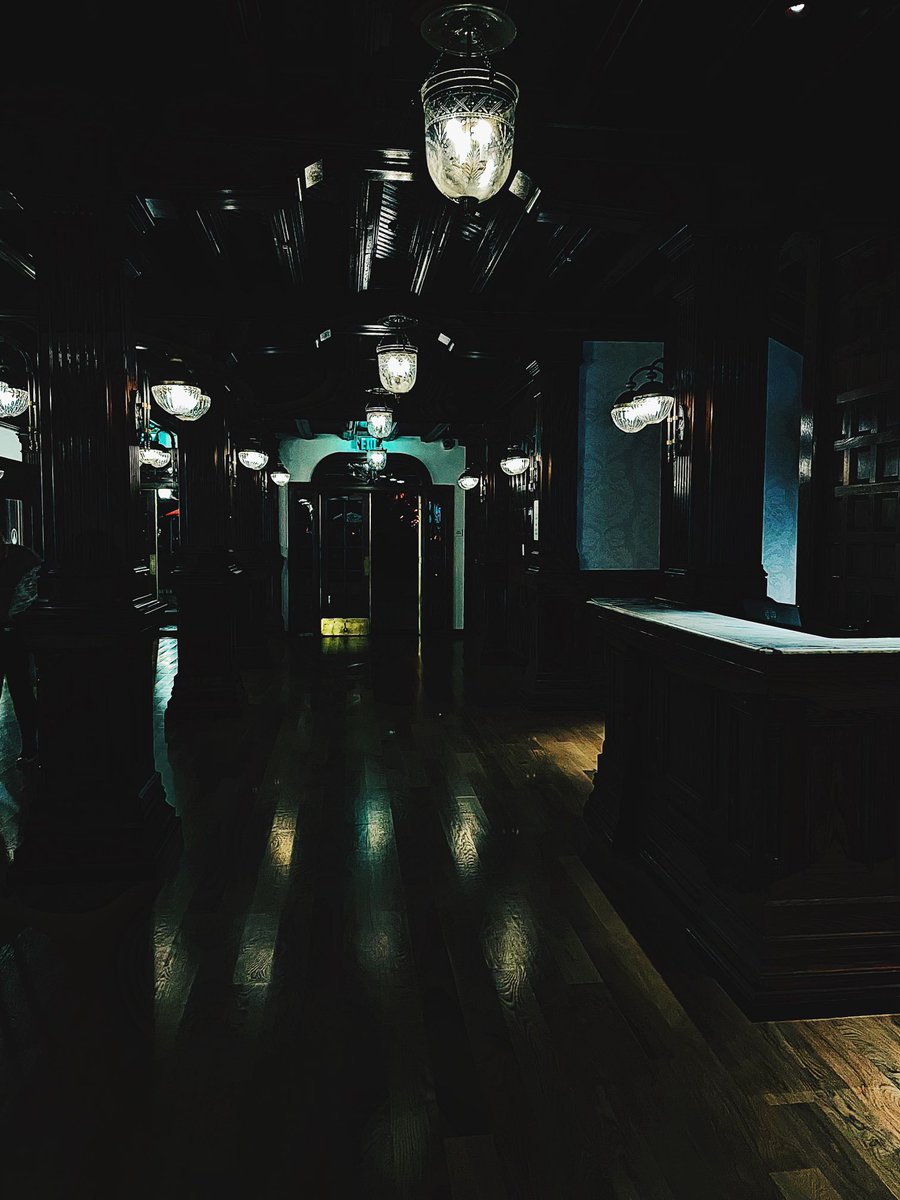 Hotel del Coronado lobby looks as ominous as a Kubrick movie in this photo by Sara.