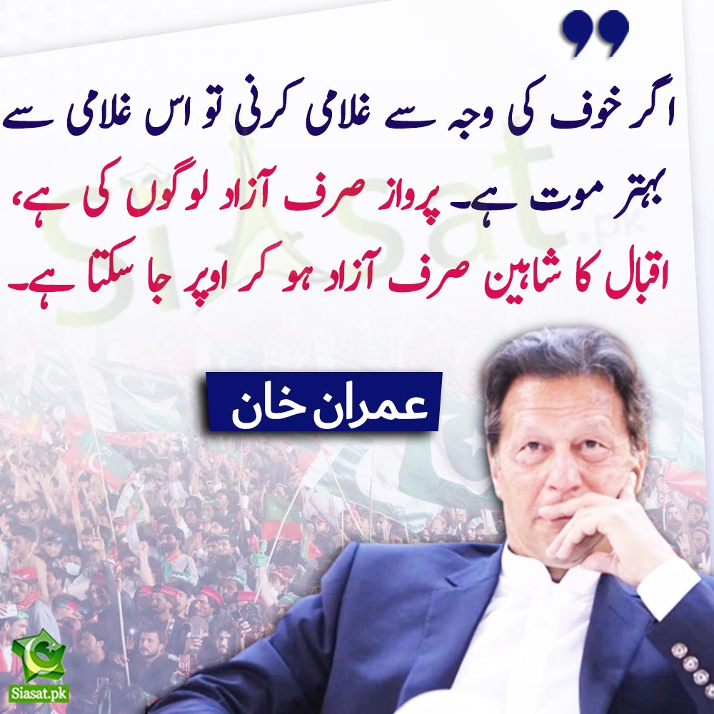 siasatpk's tweet photo. "پرواز صرف آزاد لوگوں کی ہے ، اقبال کا شاہین صرف آزاد ہو کر اوپر جا سکتا ہے " عمران خان 

#ImranKhan 

Video Link : https://t.co/FO3ae7lLbC https://t.co/ddXkNtXvTC