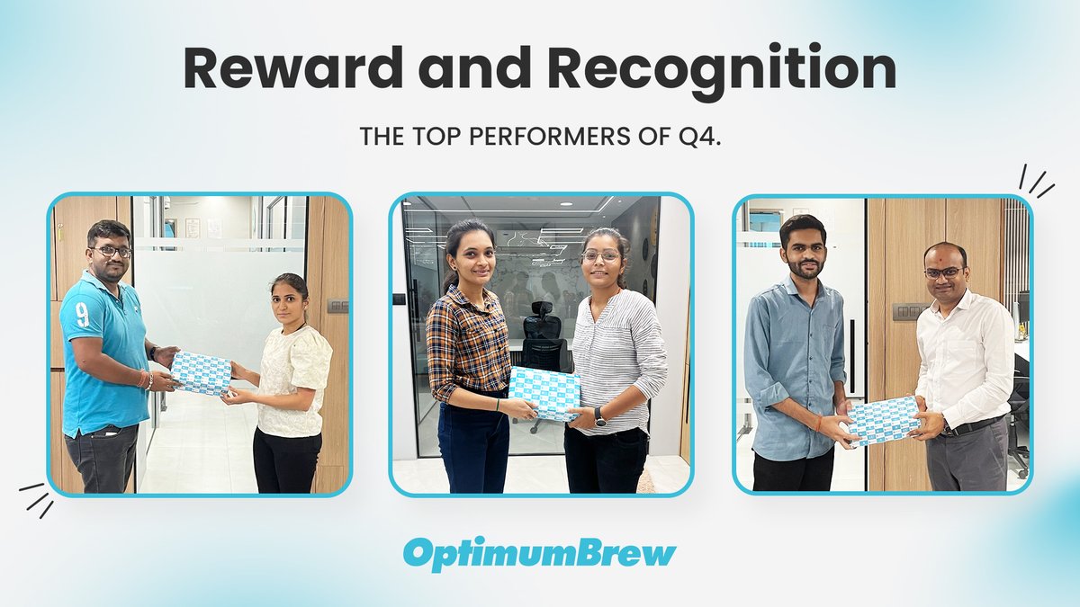OptimumbrewLab's tweet image. 🏆 Celebrate Success: Reward and recognition programs are key to building a thriving workplace culture. By appreciating outstanding contributions, we empower our team, fuel motivation, and foster personal growth.  

#RewardAndRecognition  #optimumbrew #optimumbrewtechnology