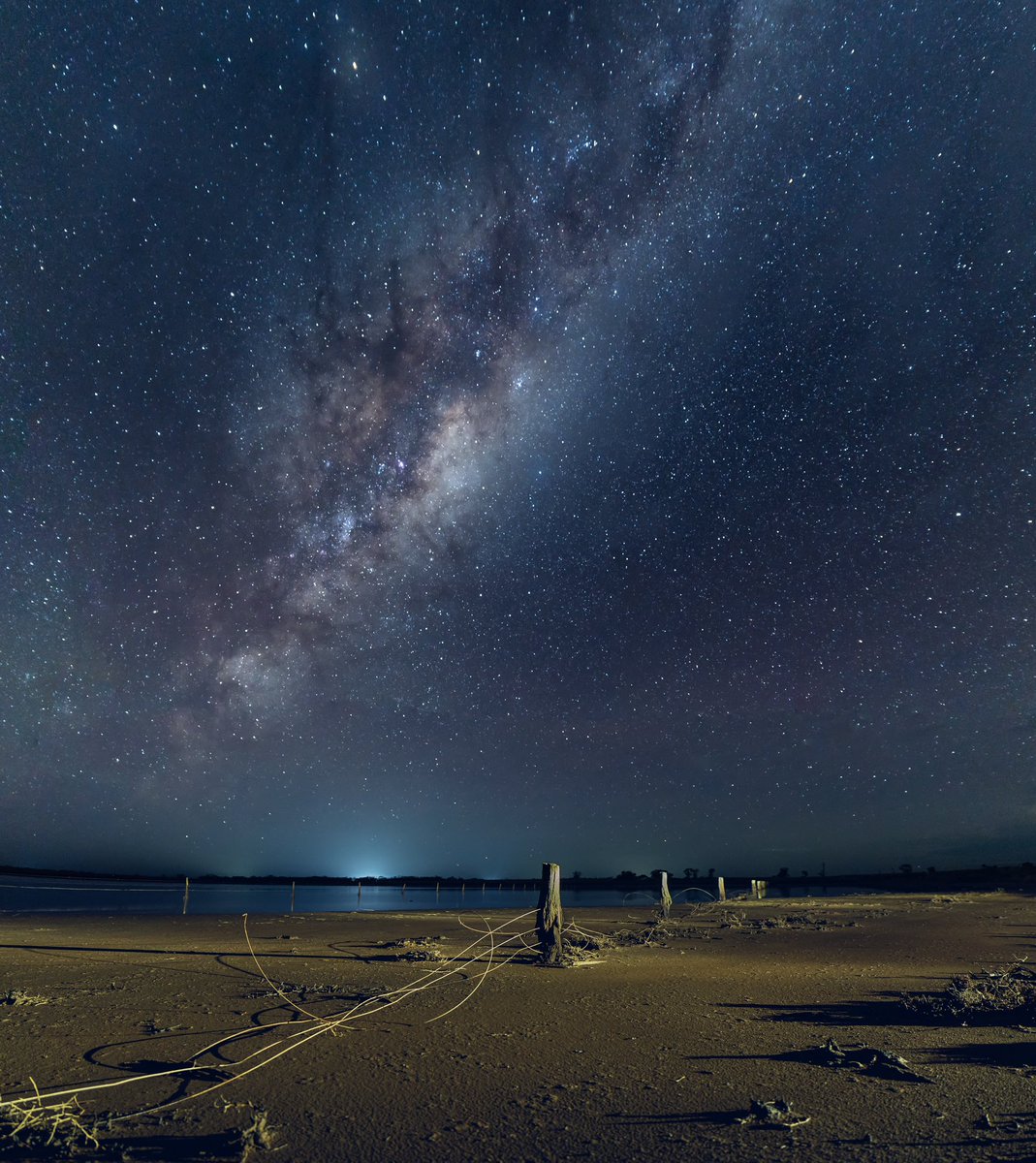 Astro views of the salt lakes around Mildura. Love the clear Mallee skies.