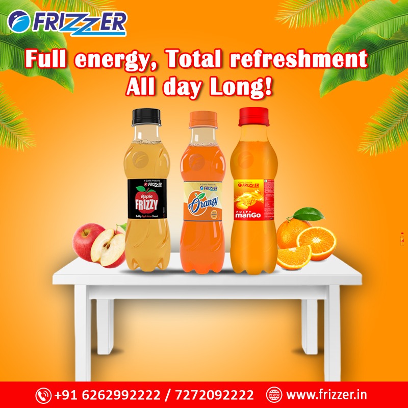 full energy , total refreshment all day long 
#orangedrinks #lemondrinks #appledrinksmanufacturers #zeerasoda #fruitflavourdrinks #colddrinks #cola
#Jeerasoda #SoftdrinkManufacturers #beverages #fruitjuice
Visit Us : frizzer.in
Call on : +91 6262992222 / 7272092222