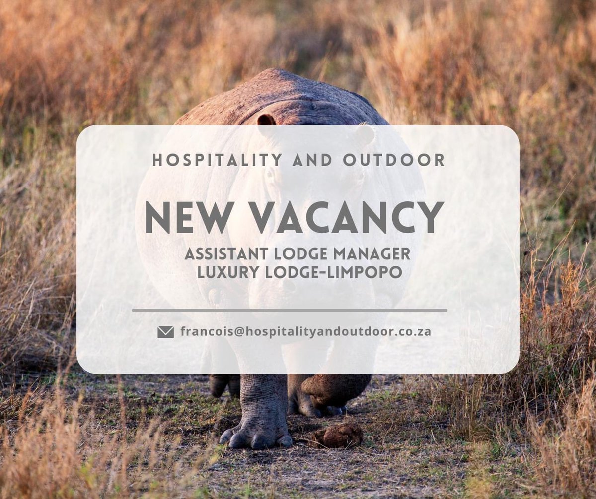 To Apply: lnkd.in/dx5xYRPm

#hospitality #hospitalityindustry #hospitalityjobs #hospitalitycareers #hospitalityrecruitment #hospitalitymanagement #hospitalityandoutdoor #lodges #safarilodge #applytoday #newcareeropportunities #newvacancy #newvacancies #lodgemanager