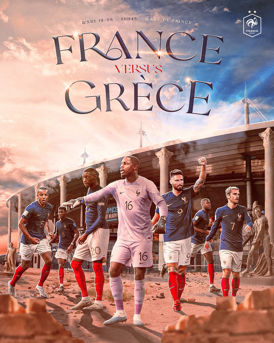 𝑷𝒓𝒆̂𝒕𝒔 𝒑𝒐𝒖𝒓 𝒍𝒆 𝒅𝒆𝒓𝒏𝒊𝒆𝒓 𝒅𝒖𝒆𝒍 𝒅𝒆 𝒍𝒂 𝒔𝒂𝒊𝒔𝒐𝒏 ? ⚔️

🆚 Grèce 🇬🇷 
🏟️ Stade de France 
⌚️ 20h45
📺 @TF1

#FRAGRE | #FiersdetreBleus