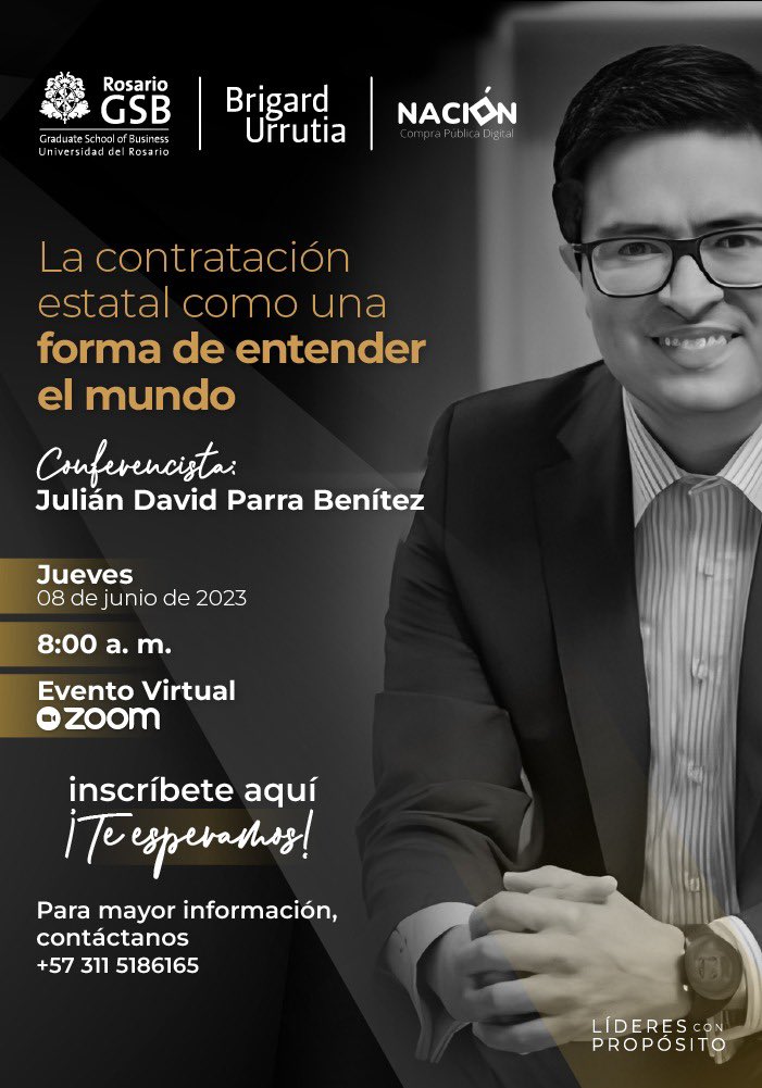 NacionGovTech's tweet photo. Hoy empezamos el día con esta invitación: estaremos este viernes 09 de junio a las 8:00am con Julián David Parra, director de las áreas de práctica de derecho público y de infraestructura de Brigard Urrutia.     Link de Inscripción https://t.co/H2AfXOk2Zt https://t.co/SadTxLMonv