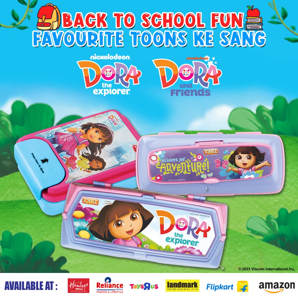 Gear up for an adventure-filled school year with Dora The Explorer! 🎒🐾 Discover the coolest back-to-school merchandise featuring your child's adorable Dora. 🌟📚 Shop now at leading stores: Hamleys, Amazon, Flipkart, FirstCry, Toys R Us, Reliance Retail, and Landmark#PAWPatrol