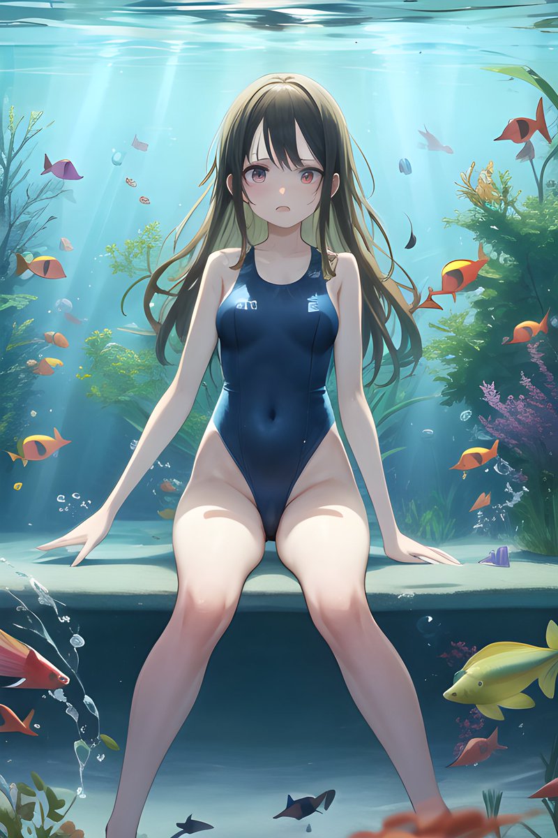 LeoSwimmers's tweet photo. Exploring the Wonders of the Underwater World: A Surprised Girl's Experience in a Sports Swimsuit 😌

#AI #aigirl #aiartist #blueswimsuit #sportswimsuit #onepieceswimsuit #cutegirl #animegirl #animeart #underwater #aquarium #girlinaquarium https://t.co/BlSxFWr5oX