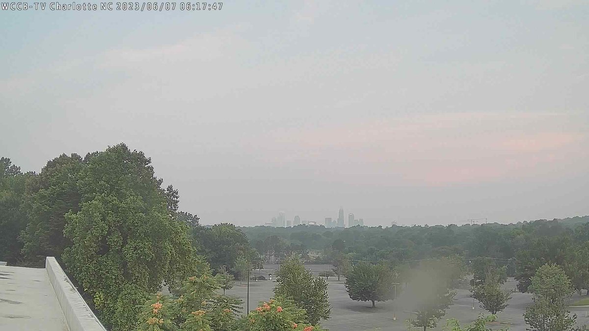 WCCB Charlotte at sunrise and it's 59.6 F.