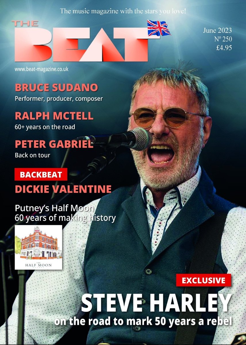 Our June issue is out!! @steveharleyCR @Ralph_McTell @itspetergabriel @dave_wakeling @TheEnglishBeat @peterjohncox @officialpjproby #SmallFaces @BruceSudano, #DickieValentine @HalfmoonPutney  #thebeat #musicmagazine Order your copy at beat-magazine.co.uk