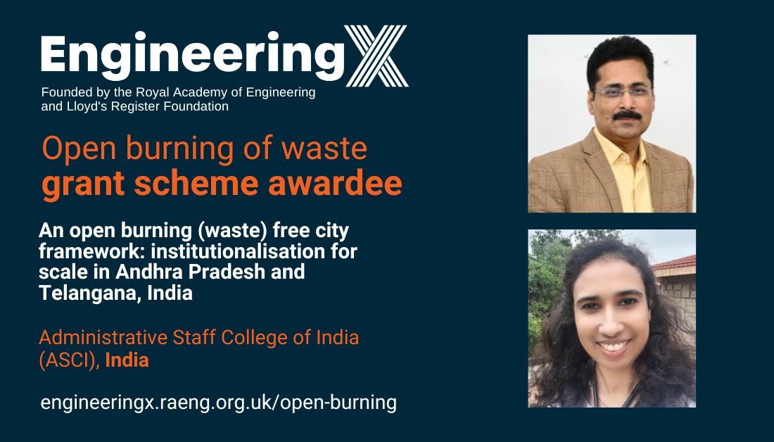 Urban_ASCI's tweet image. We are massive believers in @RAEngGlobal’s vision of ending the open burning of waste &amp;amp; are honoured to have been chosen as one of the awardees of the Engineering X grant, alongside some amazing other projects. To know more,  tinyurl.com/3bvffks4
#OpenBurning #EngineeringX