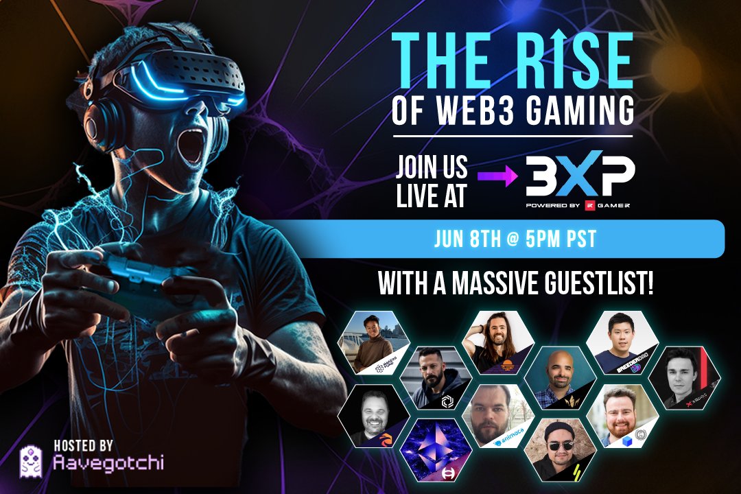 GM! Can't make it to #3XP?  NP!

We're bringing 3XP to YOU 🔥

Join us on June 8th, 5PM PST for a special gaming-focused Twitter spaces, featuring notable speakers from @Immutable @animocabrands @HyperPlayGaming @0xHorizon and ofc #GOTCHIGANG👻

Hosted by @jasondesimone

Feat.…