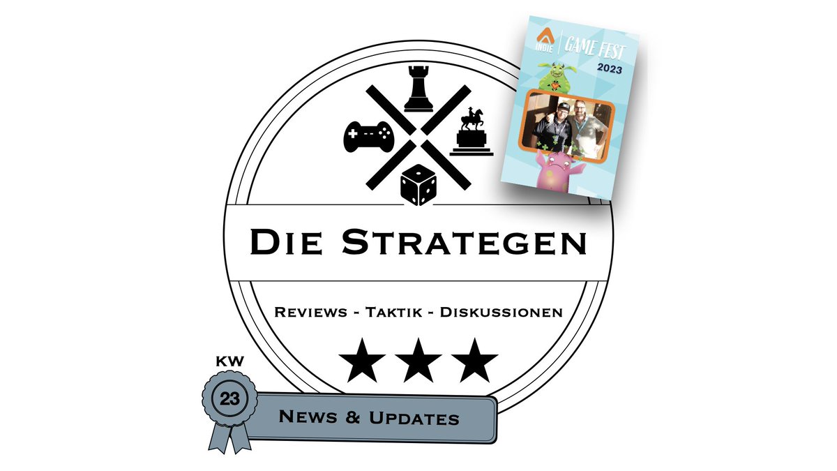 🆕 NEWS & UPDATES #Podcast KW23 ist da📢

#DieStrategen ab jetzt zusätzlich mit zweiwöchentlichen NEWS!

Das heisst ihr hört uns nun WÖCHENTLICH!
Immer im Wechsel die DeepDive's & die knackigen NEWS!

Diesmal mit einem Special vom #IndieGameFest2023, #Embracer uvm.
🎙️Hört rein!