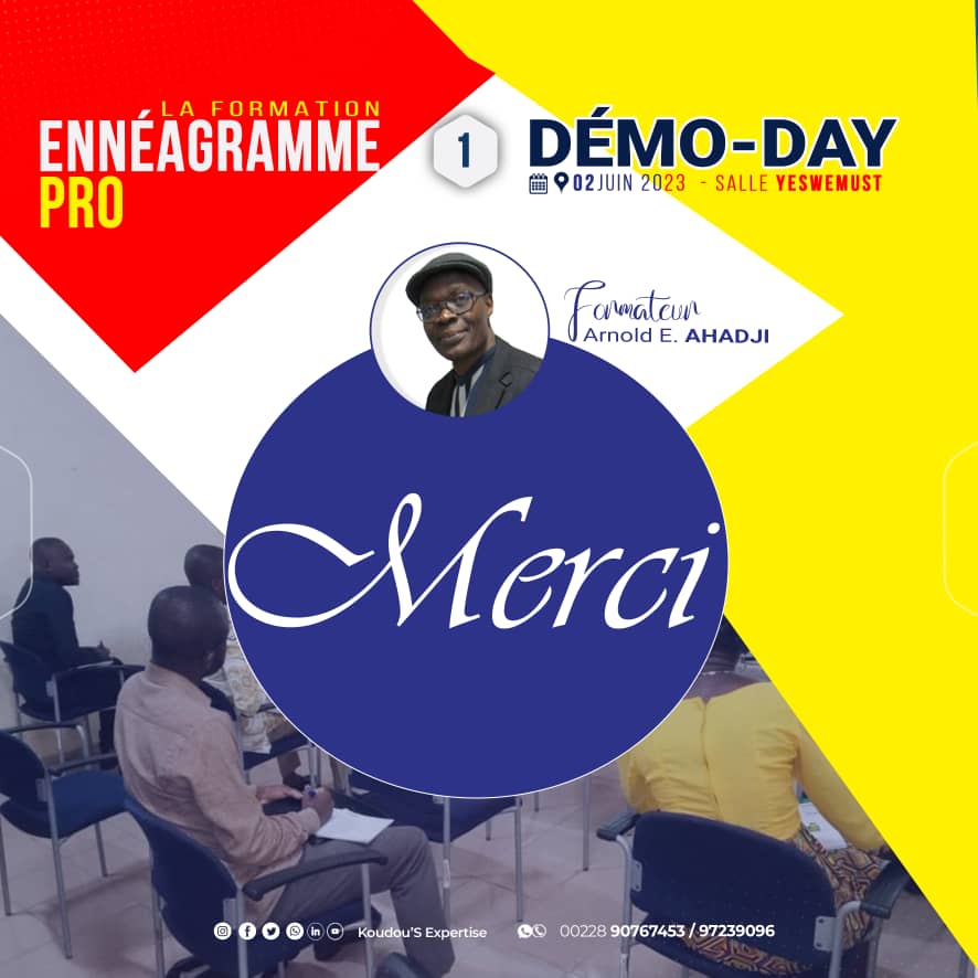 KoudouSExpertis's tweet photo. #Merci pour votre participation à la Journée DÉMO de la  Formation ENNEAGRAMME PRO!

Nous restons ouvert à vos questions éventuelles à tous moments, et  convaincus que nous nous retrouverons bientôt pour la formation complète.

Le  lien pour la vague 2⤵

https://t.co/JuU7hWaSwU https://t.co/UuzbojGspS