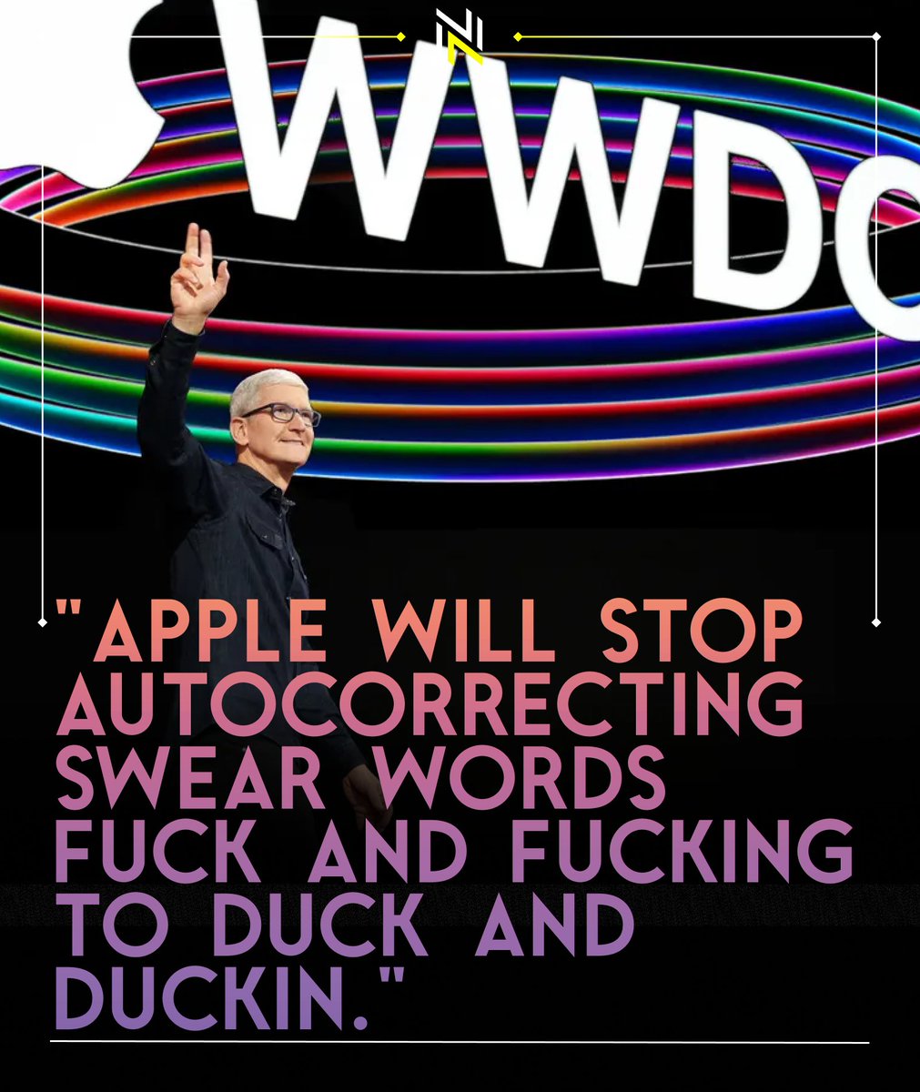 N3RO on Twitter "Apple as announced that it will no longer auto correct swear words (fuck and