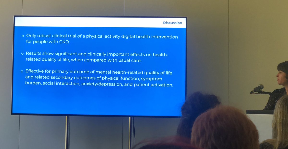 <a href="/KidneyBeamTrial/">Kidney Beam Trial</a> results! multi-centre trial shows significant improvements in mental health related quality of life, function and patient activation.  Phenomenal presentation from <a href="/sharleneuk/">Sharlene Greenwood</a> #UKKW2023