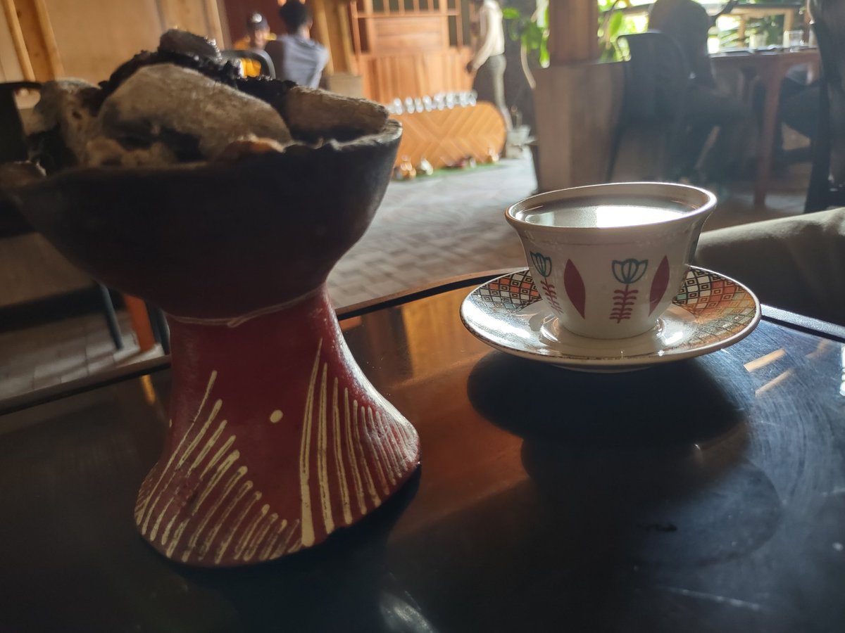Mixing old and new #buna #coffee #Ethiopia #hawassa . Comment if you get the joke.