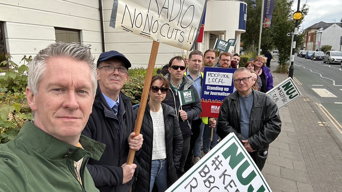 In solidarity with my colleagues @bbcglos and across the UK. We’re taking industrial action for next two days in protest at changes to share local radio programming with huge loss of much loved presenters. <a href="/NUJofficial/">NUJ</a> #KeepBBCLocalRadioLocal