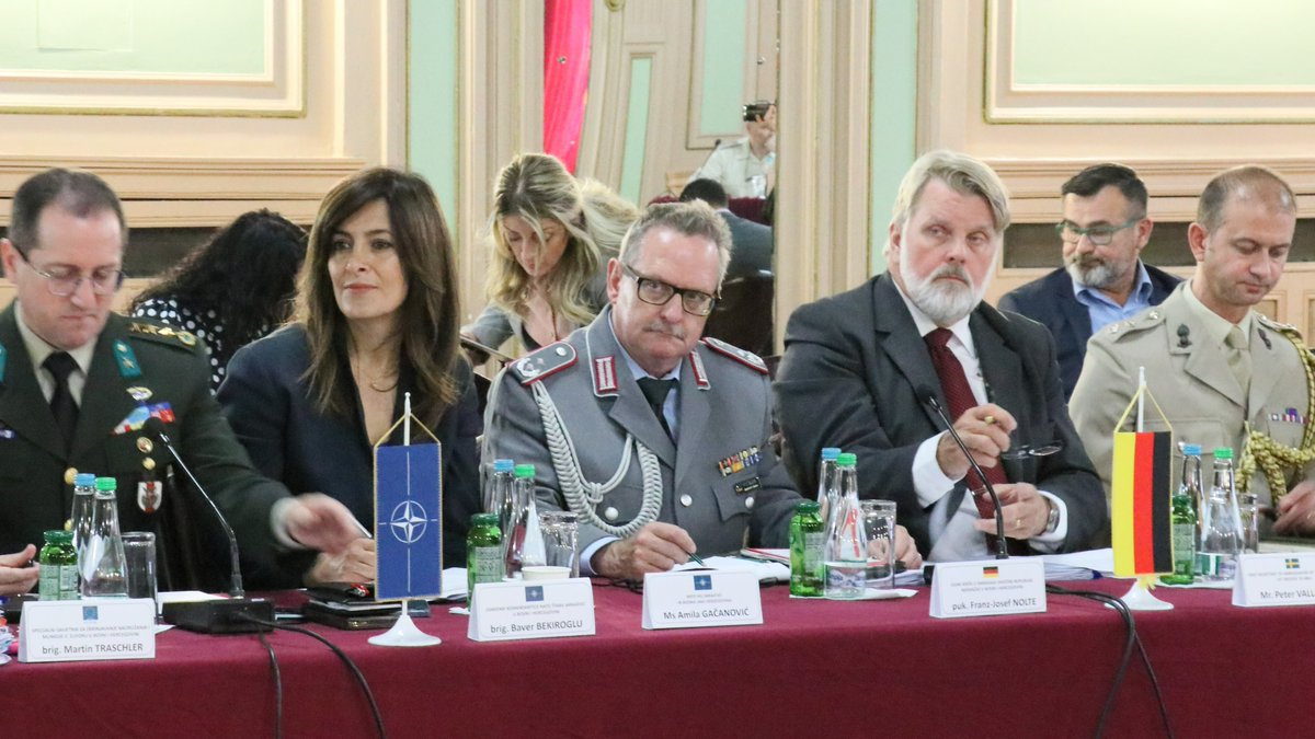OSCEBiH's tweet photo. Today, @OSCEBiH supported #BiH Ministry of Defence in a session of Strategic Committee for Weapons, Ammunition &amp; Explosive Ordnance. Assessing progress in safe disposal of surplus arms, ammunition, and strategizing future endeavors. A powerful collaboration for safety &amp; progress! https://t.co/lUeYk2Gc5g