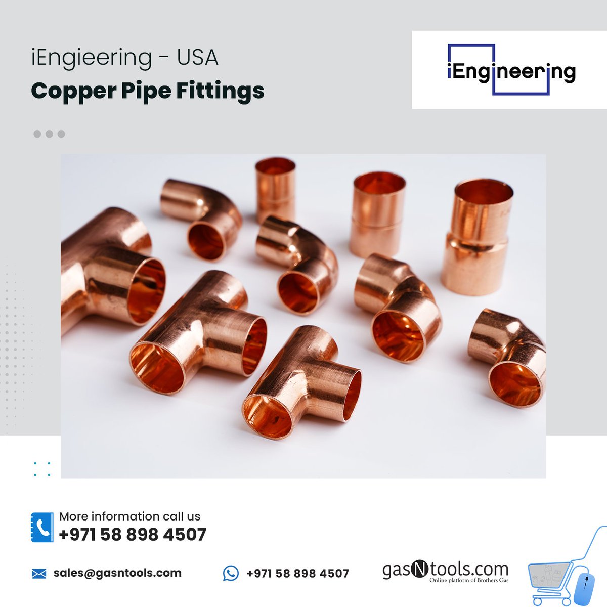 GasNtools's tweet image. iEngineering Copper Pipes and Fittings for HVAC Applications

✅ Copper Pipes
✅ Copper Coils
✅ Copper Fittings

📞 Call/WhatsApp: +971 58 898 4507
📧 sales@gasntools.com
🌐 gasntools.com

#iengineering #hvac #copperpipes #copperfittings #gcc #mena #uae #ksa #oman