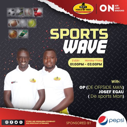 voice_of_teso's tweet photo. Let's have some Sports as we wait for the State of nation address
#SportWave
#SONAUG2023
@PepsiUganda https://t.co/d0dSGhsWdx
