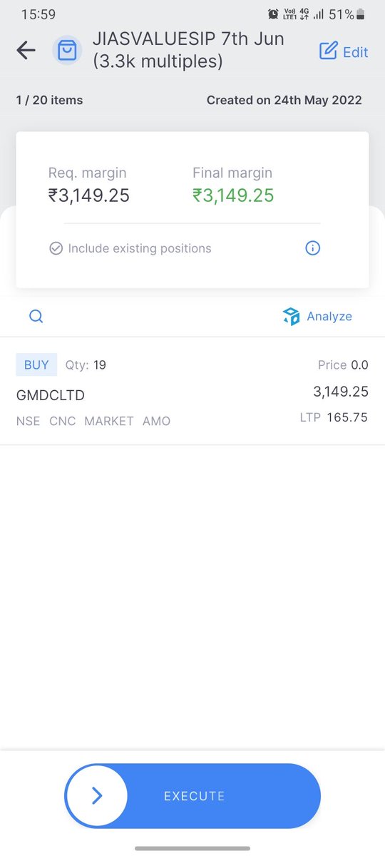 JiasJo's tweet photo. #JIASVALUESIP
Placed after market order for this month SIP.
#nifty #Investing #stockstobuy https://t.co/jnzy33lY43