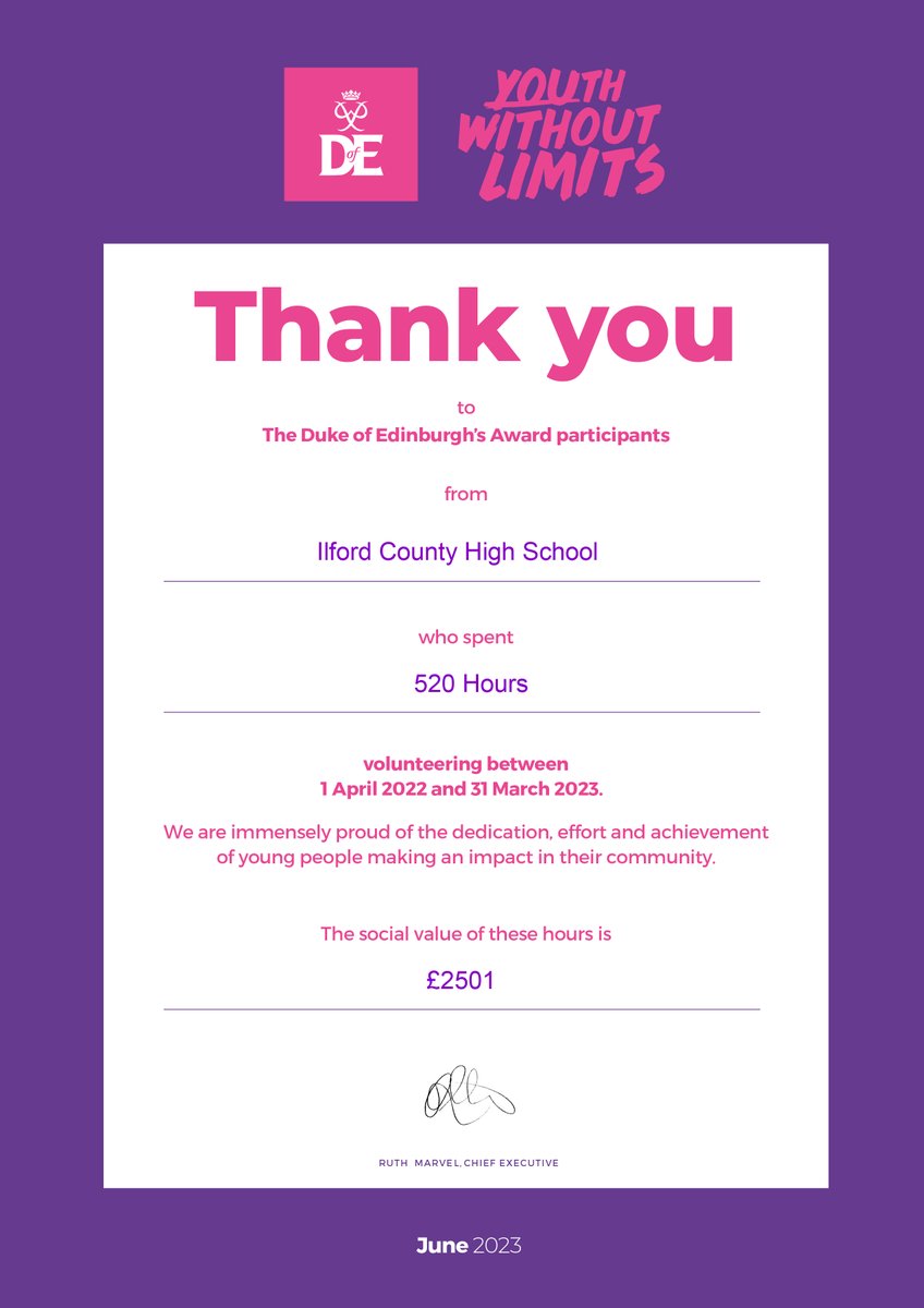 to Ilford County High School