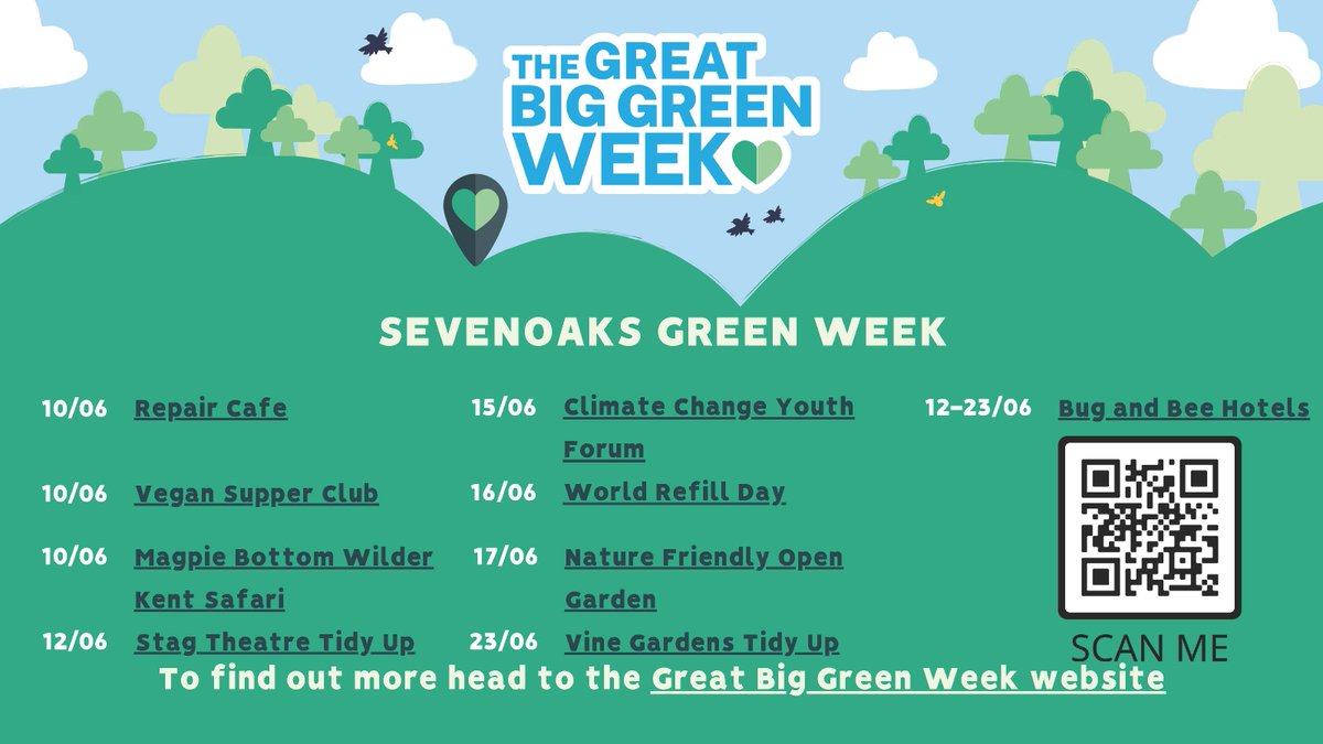 What's coming up for #GreatBigGreenWeek ?? 🌱☀️

Take a look below at everything coming up over the next week, and see how you can get involved!