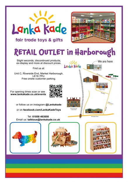 Did you know, we have a fantastic Retail Outlet in Market Harborough? Our next day of opening is 16th June and you can find out more at Lankakade.co.uk/events
