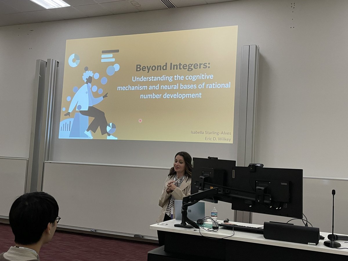 Bella presented our idea for a new study on the neural bases of rational number processing and whole number bias. Come find us if you want to chat about it! #MCLS2023 <a href="/bella_starling/">Isabella Starling Alves</a>