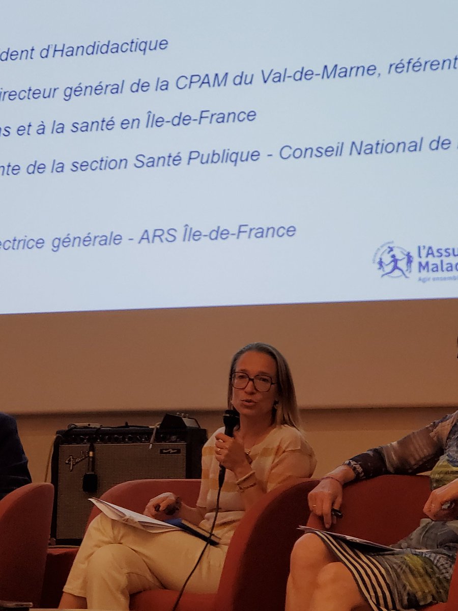 Journée handicap et accès à la sante Cramif/handidactique: Amelie Verdier dg <a href="/ARS_IDF/">ARS Île-de-France</a> est intervenue sur la stratégie portée dans le PRS3 en la matière pour améliorer les parcours et les soins somatiques, gyneco, dentaires ; en partenariat. <a href="/handidactique/">Pascal Jacob</a> <a href="/CRAMIF/">Cramif</a>
