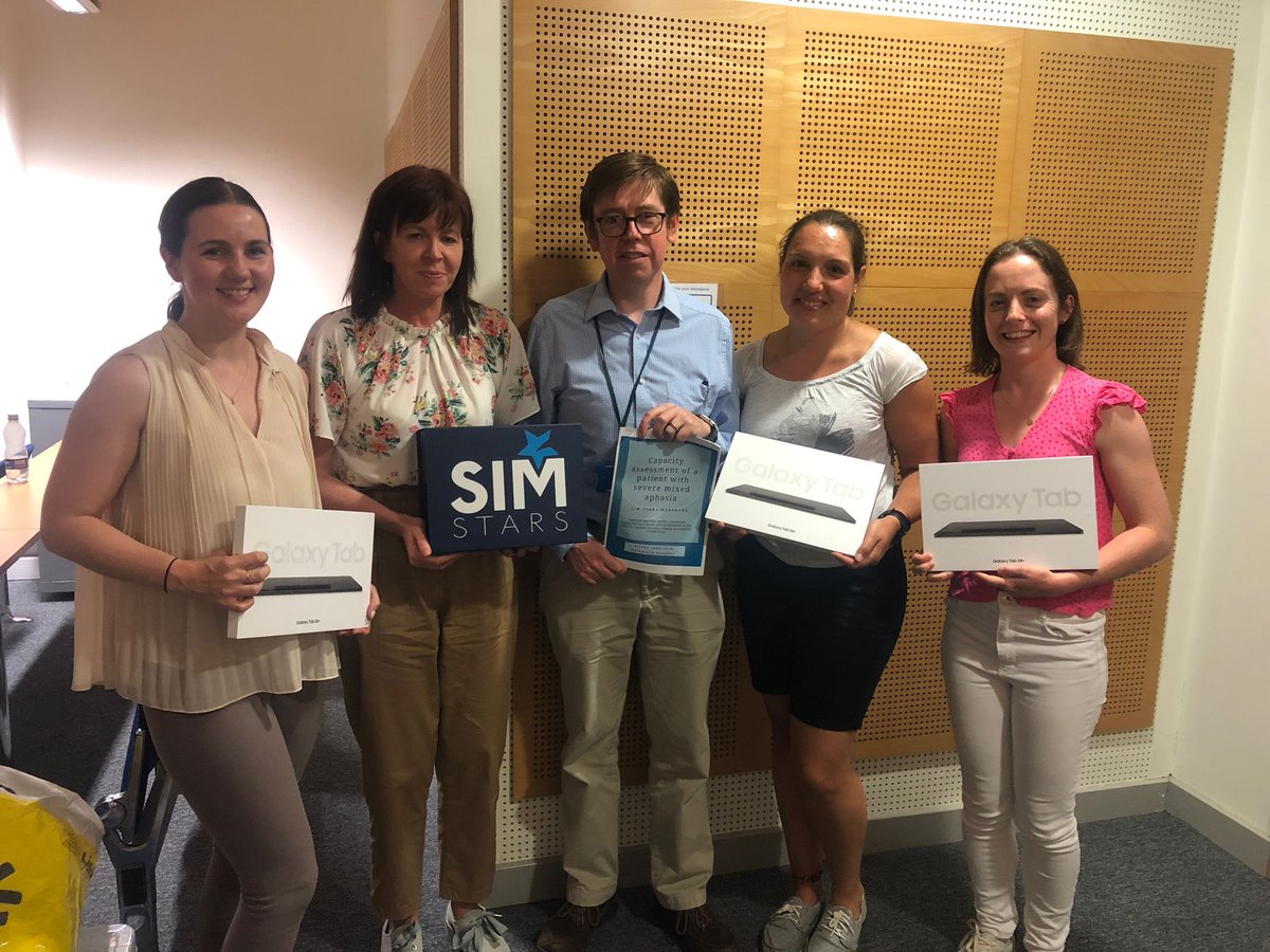 We’re all very proud of our colleagues in the @CUH_Cork Stroke team who won the @SimStarsIRL competition yesterday evening in @UCCASSERT for their simulation of communication in the setting of post-stroke dysphasia and how to figure out what matters most to patients.