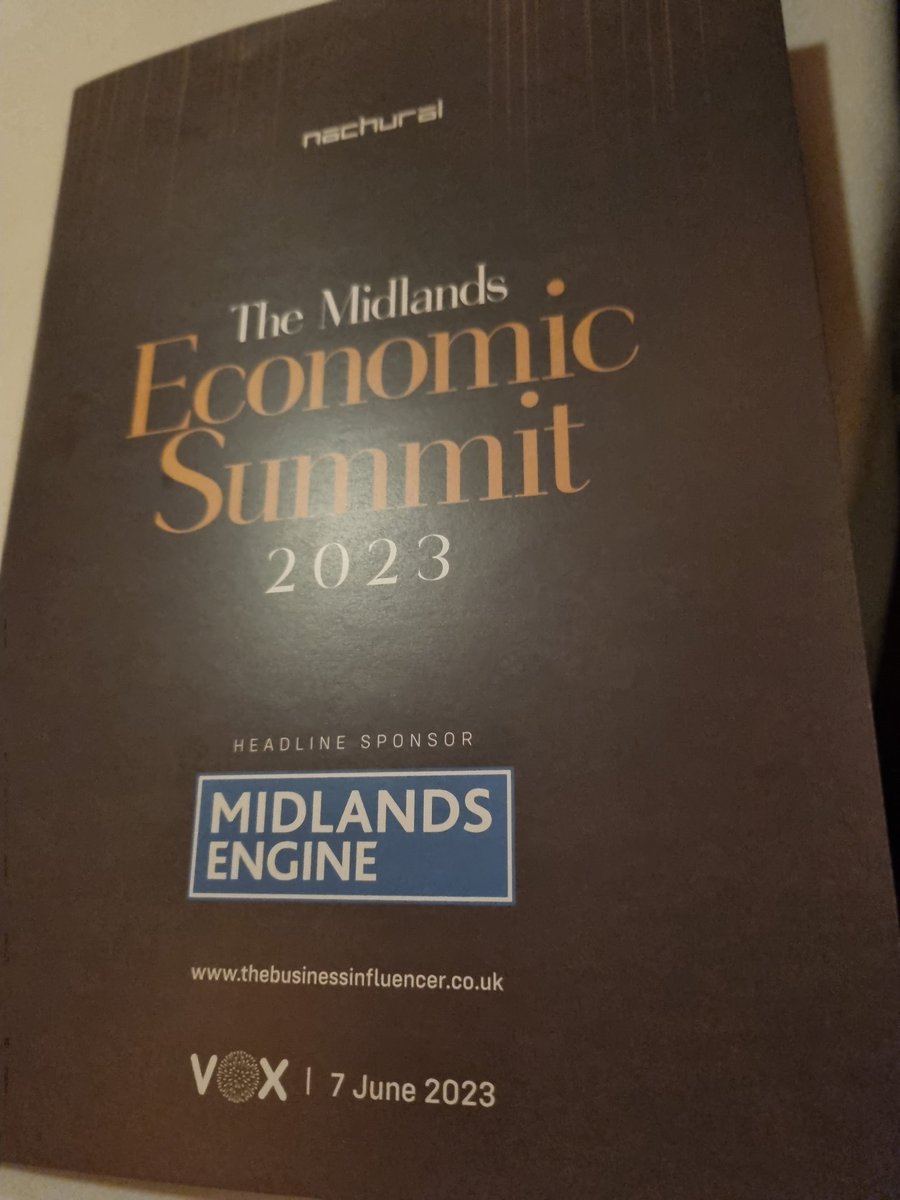 Great start to the @midlands Economic Summit and heard insights from @andy4wm about affordable housing and the local economy and @uniofleicester VC on power of #innovativecollaboration
